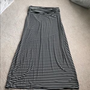 J Crew Stripe Long Skirt Womens Size Small